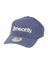 Meatfly шапка с равна козирка Gaten Flexfit Blue / White Logo | Бяла | Размер Meatfly | Byal | МЪЖЕ | ЕДИН РАЗМЕР