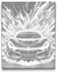  PontPöttyöző - Szenvedély a sportautók iránt Méret: 40x50cm, Keretezés: Kartonlemezen, Szín: Kék