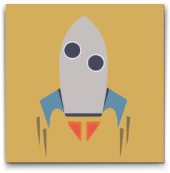  Festés számok szerint - Rakéta Méret: 30x30cm, Keretezés: Műanyagtáblával