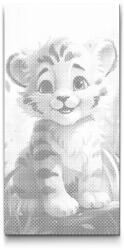  PontPöttyöző - Tigris kölyök Méret: 40x80cm, Keretezés: Műanyagtáblával, Szín: Kék