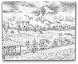  PontPöttyöző - Magas-Tátra Méret: 40x50cm, Keretezés: Kartonlemezen, Szín: Piros