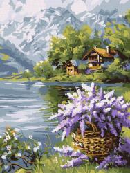 Ideyka Pictură pe numere - Coș cu lavandă art_selena_ua 30 x 40 cm Carte de colorat