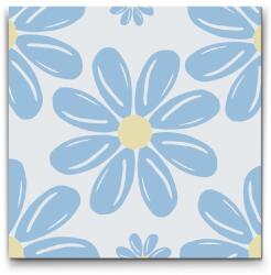  Festés számok szerint - Kék virágok Méret: 30x30cm, Keretezés: Kartonlemezen