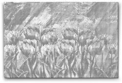  PontPöttyöző - Festett tulipánok Méret: 40x60cm, Keretezés: Kartonlemezen, Szín: Kék