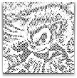  PontPöttyöző - Sonic, a sündisznó Méret: 50x50cm, Keretezés: Keret nélkül (csak a vászon), Szín: Fekete