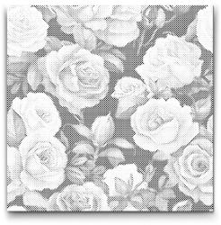  PontPöttyöző - Virágos háttér - Rózsák Méret: 50x50cm, Keretezés: Keret nélkül (csak a vászon), Szín: Kék