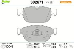 VALEO Set placute frana VALEO 302671 (302671)