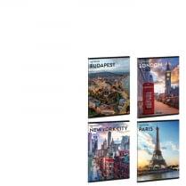 Ars Una Füzet iskolai A4, 40lap, sima CITYSCAPE 10db/csomag (53134820) (53134820)