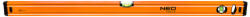 NEO TOOLS Alumínium Vízmérték 80 cm, 2 Üveg