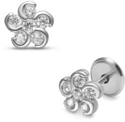 Lisa-gyerek ékszerek Lisa cirkónia köves virág fülbevaló (JTAG-0539)