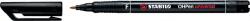 STABILO Alkoholos marker, 0, 7 mm, STABILO "OHPen F", fekete (TST84246) - webpapir