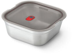 black+blum Кутия за храна Black+Blum FBSS-SQ-L017, 1.4 l, Квадратна, Подходяща за фурна, Без BPA, Неръждаема стомана, Сив (FBSS-SQ-L017)