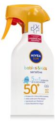 Nivea Sun Babies & Kids Sensitive Protect Spray SPF50+ vízálló fényvédő készítmény testre minden bőrtípus 270 ml