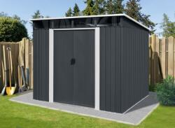 Riwall PRO PRO RMSP 9x8 Anthracite LUX - fém kerti ház 2, 4 x 2, 8 m T-PS0908-A (T-PS0908-A)