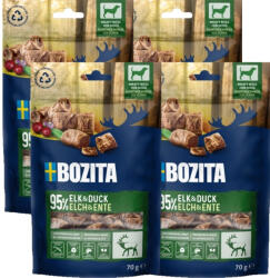 Bozita Meaty Bites elan, rață, gustare pentru câini 4x70g