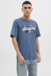 JACK & JONES Jack & Jones, Mintás pamutpóló, Fehér, Levendulakék, S (12269324-OCEANVIEW-S)