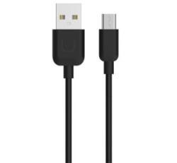 USAMS U-TURN adatkábel (USB - microUSB, 2A, gyorstöltő, 100cm) FEKETE (MICUSBXD01) (MICUSBXD01)