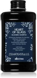 Davines Heart of Glass Silkening Shampoo finom állagú tisztító sampon szőke hajra 250 ml