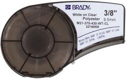 Brady M21-375-430-WT-CL / 139748, poliészter szalag, 9.53 mm x 6.40 m (139748)