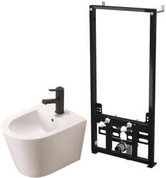 Fluminia Set ramă de montaj Alcadrain și bideu suspendat, Fluminia, Clementina, alb (A105/1120+B5330)