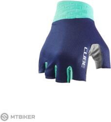 CUBE Performance kesztyű, kék/menta (M)