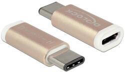 Delock Adaptor Delock USB Type-C 2.0 male (gazdă) USB 2.0 Micro-B female (dispozitiv) cupru
