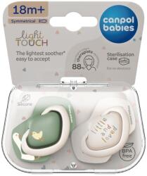 Canpol babies Canpol babies, Goose, suzeta din silicon, simetrica, 18 luni+, 2 buc