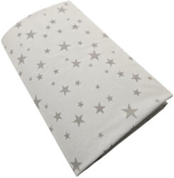 STELLA lepedő strech pamut 60x120/70x140cm szürke csillagok - babycenter-online