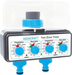 AQUACRAFT Időzítő AQUACRAFT® 290160, 3/4", mechanikus, 2-utas, elosztó, kerti, tömlőhöz, 2xAA