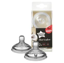 Tommee Tippee Tetină Closer to Nature pentru alimente dense 6m+ - 2 bucăți