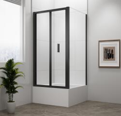 POLYSAN Polysan, DEEP BLACK téglalap alakú zuhanykabin 1000x750 mm bal/jobb változat, átlátszó üveg, MD1910B-01 (MD1910B-01)