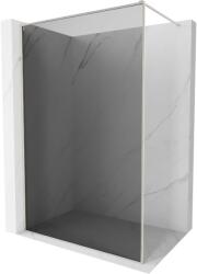 Mexen Kioto-F, zuhany paraván kerettel 130 x 202 cm, 8 mm szürke üveg, acél profil, 800-130-104-97-40 (800-130-104-97-40)