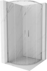 Mexen Exo, aszimmetrikus zuhanykabin tolóajtóval 90 x 90 cm, 6 mm átlátszó üveg, króm profil, 8132-090-090-01-00 (8132-090-090-01-00)