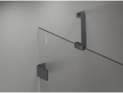 Mexen Lunar-B, csuklós zuhany sarok bal 95 x 80 cm, 8mm átlátszó üveg, grafit profil, 832-095-080-95-00-L (832-095-080-95-00-L)