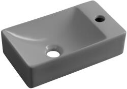 SAPHO Sapho, KIS kerámia mosogató 38x22cm, csapnyílás jobb oldalon, szürke, MGT3822GR (MGT3822GR)