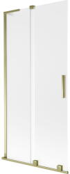Mexen Velar L, 2 szárnyas eltolható kádparaván 95 x 150 cm, 8 mm-es mattüveg, arany fényes, 896-095-003-31-50 (896-095-003-31-50)