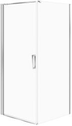 Cersanit Moduo, 1 szárnyú zuhanykabin 90 (ajtó) x 90 (fal) x 195 cm, 6 mm átlátszó üveg, króm profil, S601-484 (S601-484)