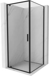 Mexen Exo, zuhanykabin szárnyas ajtóval 95 x 95 cm, 6 mm átlátszó üveg, fekete profil, 8181-095-095-70-00 (8181-095-095-70-00)