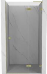 Mexen Mexen, Mexen Lunar L Jobbra nyíló zuhanyajtó 80 cm, átlátszó, szálcsiszolt arany - 834L-080-000-55-00-P (834L-080-000-55-00-P)