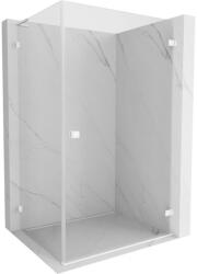 Mexen Lunar-B L jobb csuklós zuhanykabin 100 x 80 cm, átlátszó üveg, fehér, 832L-100-080-20-00-P (832L-100-080-20-00-P)