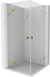Mexen Lunar, L Duo csuklós zuhany 115 x 115 cm, 8 mm átlátszó üveg, arany profil, 834L-115L-115P-50-00 (834L-115L-115P-50-00)