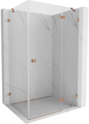 Mexen Lunar, csuklós zuhany sarok jobb 100 x 90 cm, 8 mm átlátszó üveg, réz matt profil, 834-100-090-65-00-P (834-100-090-65-00-P)