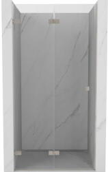 Mexen Mexen, Mexen Lunar-F harmonikaajtó bal oldali zuhanykabinhoz 75 cm, átlátszó, szálcsiszolt nikkel - 836-075-000-97-00-L (836-075-000-97-00-L)