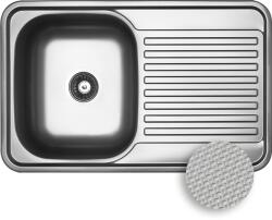 Kuchinox Faro, 1 rekeszes rozsdamentes mosogató 780x480x185 mm, rovátkolt felület, acél, LAV-SKH_311T (LAV-SKH_311T)