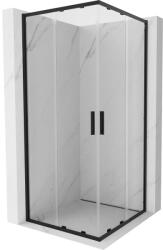 Mexen Exo, szögletes zuhany tolóajtóval 70x70 cm, 6mm átlátszó üveg, fekete profil, 8111-070-070-70-00 (8111-070-070-70-00)