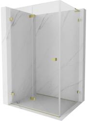 Mexen Lunar-F L, összecsukható zuhany sarok bal 85 x 70 cm, 8 mm átlátszó üveg, arany profil, 836L-085-070-50-00-L (836L-085-070-50-00-L)