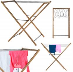 Erga Aurora Line, fa ruhaszárító állvány 95x62, 5x90 cm, álló, barna-fekete, ERG-SEP-1003SEPSULUNA (ERG-SEP-1003SEPSULUNA) Ruhaszárító