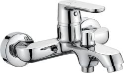 Kuchinox Dima, falra szerelhető fürdőkád csaptelep kerámia zuhanyterelővel, króm, LAV-BQD_010D (LAV-BQD_010D)