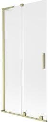 Mexen Velar L, 2 szárnyas eltolható kádparaván 95 x 150 cm, 8mm matt üveg, arany matt, 896-095-003-31-55 (896-095-003-31-55)