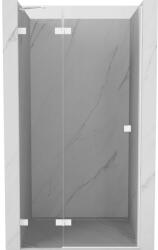 Mexen Mexen, Mexen Lunar bal oldali billenő zuhanyajtó 110 cm, átlátszó, fehér - 834-110-000-20-00-L (834-110-000-20-00-L)